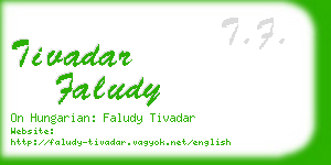 tivadar faludy business card